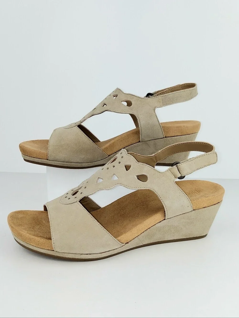 Bjorndal New Harper Slingback Tan Suede Wedge Sandal 9.5 - Picture 3 of 11
